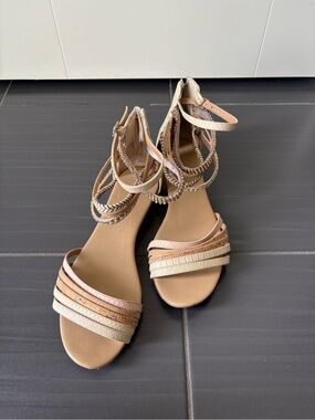 Aldo Neutral Strappy Sandals